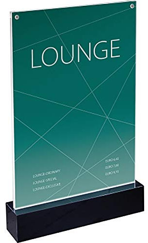 SIGEL TA420 Porta-avvisi da tavolo a LED luminous, illuminabile, acrilico, per A4