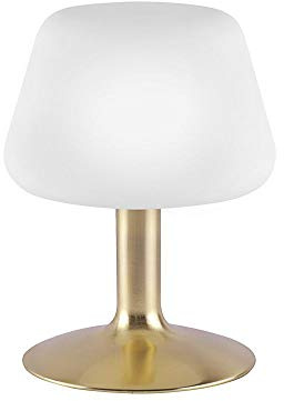 LED Tischleuchte klassisches Design, 3 Stufen Touchdimmer messing/silber | 3 Stufen Touchdimmer, Nachttischlampe, 1-flammig