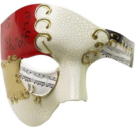 Thmyo Half Face Men's Phantom Of The Opera Vintage Design Venetian Carnival Masquerade Mask