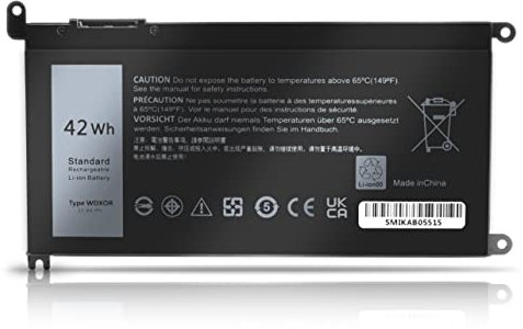 VUOHOEG 42Whr WDX0R Battery Compatible with Dell Inspiron 13 5378 5368 7368 7378 15 5567 5565 5568 5578 7560 7570 7579 7569 P58F 17 5765 5767 3CRH3 T2JX4 FC92N CYMGM Laptop Battery 11.4V