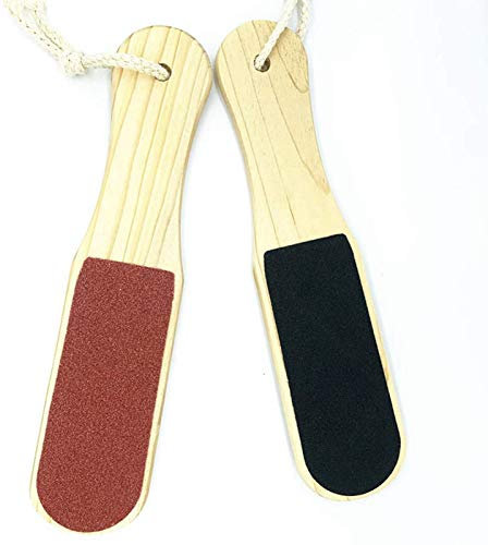 MIAOZHANG Callus Remover Holz Pediküre Hornhaut Entfernen Füße Fußpflege Hornhautraspel Hornhauthobel Werkzeug Abgestorbene Haut entfernen für Fuß(2PCS)