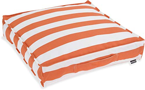 H.O.C.K. Matratzenkissen Outdoor 50x50x10cm Classic Streifen (50 x 50 x 10 cm, Orange)