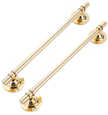 CcHhyyt 2 Stück Selbstklebende Griffe Schrankgriffe Türgriffe Schubladenknöpfe Griffe zum kleben Metallgriff Möbelgriff aus Zinklegierung Schiebetürgriff Griffe für küchenschränke (256mm, Gold)