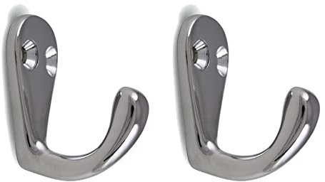 cyclingcolors 2x ganci muro metallo cromato lucido 41mm con vite mobile cucina bagno appendiabiti