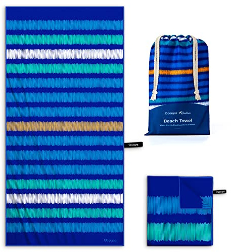 OCOOPA Mikrofaser Strandtuch - Großes 160x80 cm Schnell Trocknendes, Weiches, Leichtes, Pflegeleicht, Kompaktes, Sandfreies Handtuch, Perfekt für Strand Schwimmen