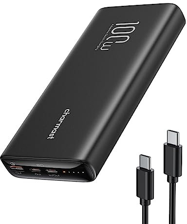 Charmast Power Bank 100W,20000mAh Bateria Externa Carga Rapida Cargador Portátil USB C Powerbank Quick Charge 3.0 Compatible con MacBook Pro Steam Deck iPhone 16 15 14 13 12 Pro MAX Plus iPad etc