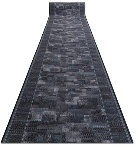 rugsx Läufer Antirutsch Tribe anthrazit 67x770 cm