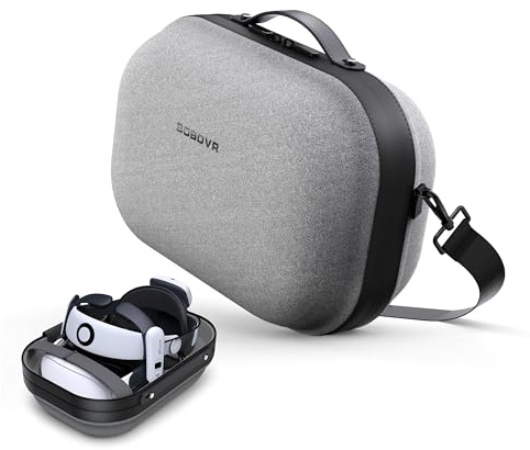 BOBOVR C3 Carrying Case Compatible with Meta Quest 3 S3 Pro Strap,Three Versatile Modes, Desktop Stand for Tidy workspace Compatible with Quest 3S