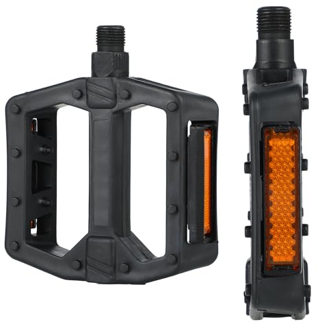 Bicycle Pedals,Mountain Bike Pedals,Bike Pedals,Bicycle Pedals with Reflectors,9/16-inch Bearing Platform Pedals for Most Adult MTB, Racing Bikes
