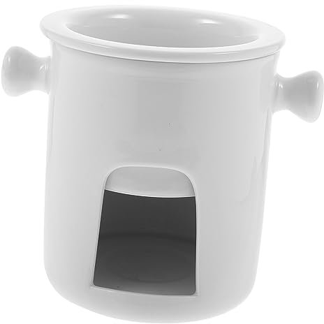 CIYODO Pentola per Fonduta di Burro in Ceramica Fonduta di Formaggio Scaldavivande in Ceramica Pentola per Fondere Formaggio Caramelle Burro Candele
