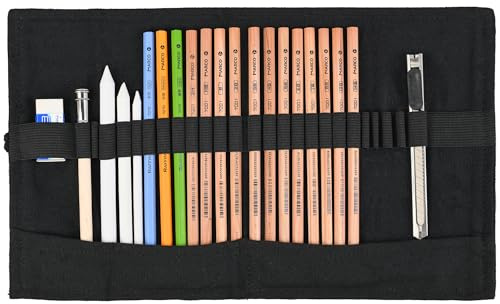 MARCO Skizzen Zeichen Bleistift Set 22 Stück Skizzier-Set Zeichenstifte für Skizzieren und Zeichnen, Zeichnungen Stifte für Anfänger Skizzieren für Künstler, Erwachsene, Teenager（22Stück）
