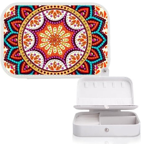 Mocrop Mandala Diamond Painting Schmuckkästchen Mädchen Bastelset Schmuckkästchen Kinder 6-14 Jahre Geburtstagsgeschenk Kreatives DIY Basteln Geschenk für Mädchen 7 8 9 10 11 12 Jahre