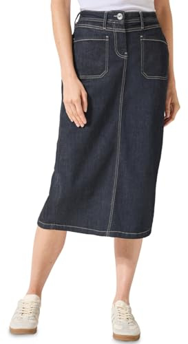 CECIL Midi jeanskjol, Skölj, 32W