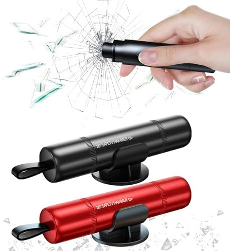 BOBOPACK Martillo de Seguridad PortáTil, Compacto y Ligero, Fabricado En Acero Duradero, Ideal para Emergencias InstantáNeas