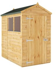 WALTONS | 6ft x 4ft Premium Shiplap Apex | Modular Wooden Garden Storage Shed | 6x4 | 1.8m x 1.2m | Tongue and Groove | Felt Included | Glass Glazing (Glass Glazing)