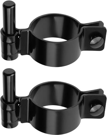 Pastlla 2 Pcs 1-5/8 304 Stainless Steel Gate Hinges, Metal Chain Link Pipe Gate Hinge with Bolts, Fence Post Barn Doors Hinge, for Fence, Barn, Farm and Sports Field, Fits 1-5/8 OD Post/Pipe