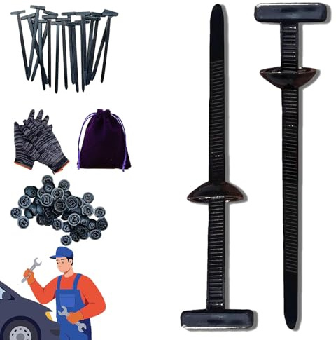 Nylon Universal Cable Tie Buckle, 2025 Upgrade Heavy Duty Self-Locking Nylon Zip Ties Holder, Multipurpose Plastic Cable Ties Tool for Daily Auto Repairing Quick Fix and Hole Fastening (100)