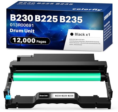 colorfly Drum Unit Compatible B230 B225 B235 Drum Cartridge 12000 Pages 013R00691 for Xerox Drum Unit Imaging B225 B225DNI B230 B230DNI B235 B235DNI Printer (1 Black )
