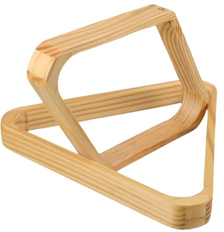 Cabilock 2 Pezzi Triangoli da Biliardo in Legno Massello Supporti per Palle da Pool Table Struttura Solida e Portatile Allineamento Preciso per Partite Professionali Accessori Biliardo di