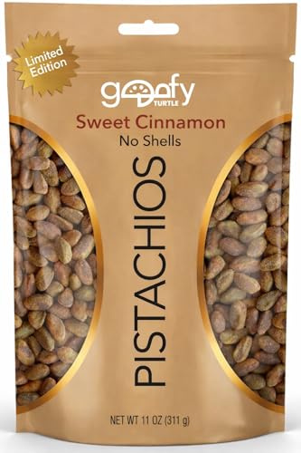 Wonder-ful Pistachios No Shells, Sweet Cinnamon Flavored Nuts, Resealable Bag, Protein Snacks, Gluten Free, Healthy Vegan Snacks - Family Size bag