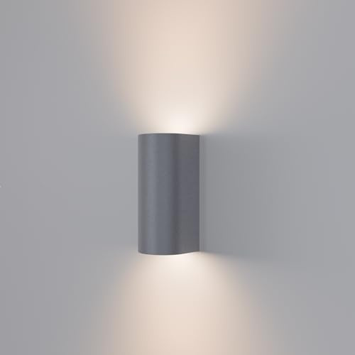 MATO Aussenlampe Wand Up Down Leuchte - IP54 Wetterfest - LED Wandleuchte Aussen & Innen - GU10 Außenwandleuchten für Hauswand & Fassadenbeleuchtung, Außenlampe, Wandlampe Außen, Außenbeleuchtung