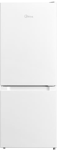 Midea 133L 70/30 Fridge Freezer with 4-Star Freezer, MDRB202FGE01 | Freestanding, Low Frost, Energy Efficient, Reversible Door, Quiet 39dB, Ideal for Flat/Dorm/Office, 124 cm Height, White