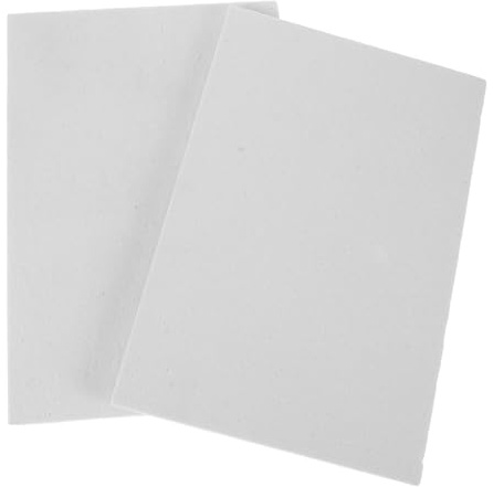 OFFIGAM Tablero de Fibra Cerámica Pequeño Resistente al Fuego 10 Mm (200x300 Mm) 2 Unidades, Aislamiento Térmico para Estufas, Calderas y Hornos de Leña, Material Aislante Ignífugo