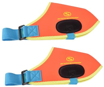 KIXZSAZ sur-Chaussures de Ski Confortables et Coupe-Vent en néoprène imperméable, pour Tous Les Amateurs de Sports d'hiver. Modèles Homme et Femme. , Orange , L