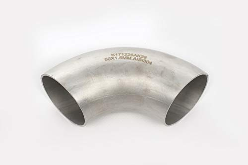 50x1,5 mm EDELSTAHL Bogen 90° V2A 1.4301 50mm Rohr Schweißbogen