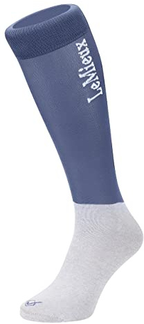 LeMieux My Competition Horse Riding Socks in Ice Blue with Closely Woven Foot, Topside Seam and Micro Weight Stretch - Twin Pack - Small