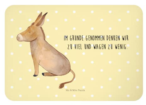 Mr. & Mrs. Panda Magnet Esel - Geschenk, küchenmagnet, Mut, Weisheit, Ziel, Erfolg, haftmagnet, zettelhalter, holzmagnet, Lustige Sprüche, Kühlschrankmagnet, Zuversicht