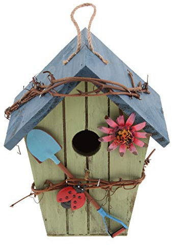 VANKOA Vogelhaus Vogelhäuschen Nistkasten Vogelvilla Meisenkasten Vintage Nisthäusen Meisen Retro Vogelkasten - D#