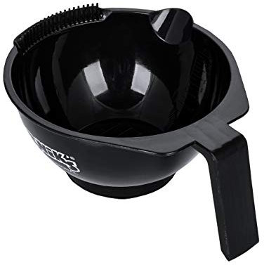 Ponik’s Haarfarbe Färbeschale für Haare Färben, Professional Zubehör, Friseur Bowl Schale Schüssel, Färbezubehör zur Anwendung von Haarfärbemittel - Schwarz, 450ml