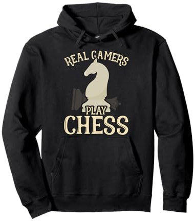 Schach Real Gamers Play Chess Schachspieler Springer Schach Pullover Hoodie