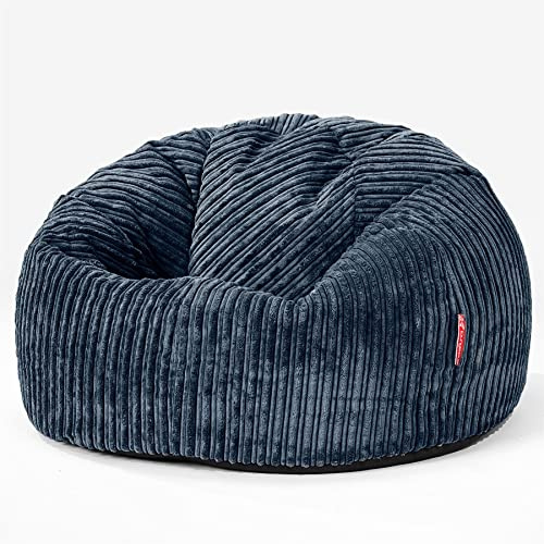 Lounge Pug - Cord- Klassischer Sitzsack Sessel - Marineblau