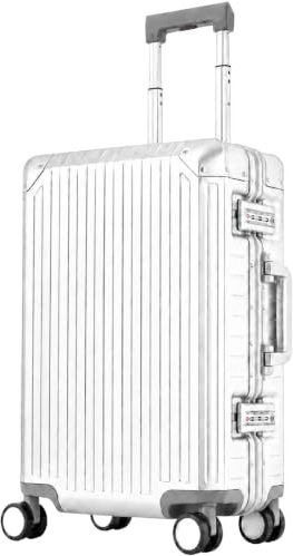 Travelhouse Tokyo Handgepäck Koffer 55 cm, 41,5 L, Silber | 100% Aluminium