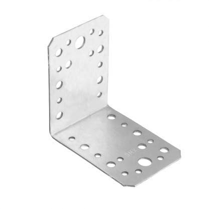 Gedotec Connecteur d'angle 90° angle de réglage pour plaques de plâtre | 20 pièces de fer d'angle - 90x90x65 mm | Support de poteau charge lourde angle de vissage | Angle métallique angle de 90 degr