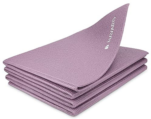 Navaris Klappbare Yoga Matte Fitnessmatte - 4mm Sportmatte Fitness Pilates Sport Gymnastikmatte rutschfest - Reise Yogamatte faltbar