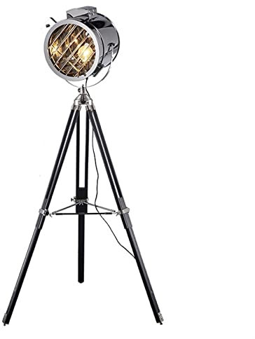 TOMYEUS Lampe à Vasque Lampadaire argenté - Bright LED Lampe de Sol d'éclairage de Salon Moderne avec Finition Chrome Noire Lampadaire décoration