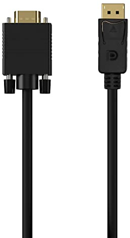 AISENS - A125-0552 - Cable conversor DISPLAYPORT a VGA, DP/M-VGA/M, negro, 1.0m