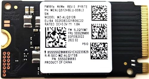 Lenovo Samsung PM991A 512GB MZALQ512HBLU-00BL2 M.2 PCIe, FRU5SS0Z86696 (MZALQ512HBLU-00BL2 M.2 PCIe 2242 gen3*4 SSD)