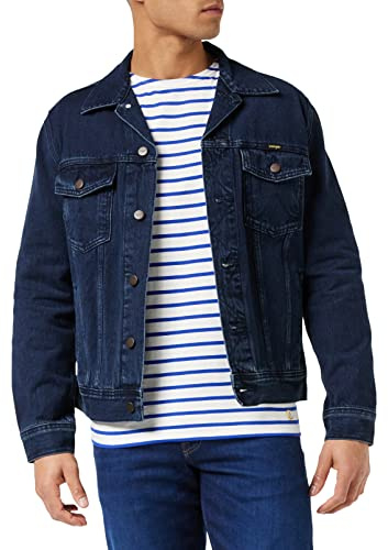 Wrangler mäns autentisk jacka Jeansjacka, Kolblå sten, 4XL