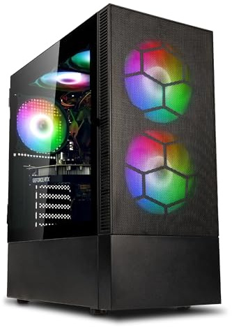 MESH GAMBIT Gaming PC (AMD Ryzen 5 5500,16GB RAM,1TB NVMe SSD, RTX 5050 8GB GDDR6, WiFi, 500W 80+ Bronze PSU, Windows 11 Pro) Kolink OBSERVATORY MX MESH x5 ARGB Fans
