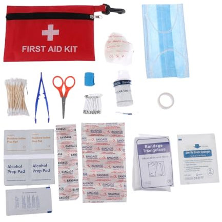 Yawdil Kit de premiers secours 17 pièces, durable, étanche, sac d'évasion professionnel, kit de survie pour camping, randonnée, activités de plein air, traumatismes médicaux