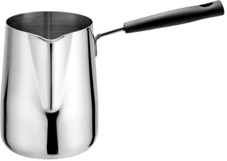 ZLXHDL Pentolino Latte 350ml in Acciaio Inox – Mini Bollilatte Anti-Schizzo Compatto, Ideale come Bricco Latte per Riscaldare Latte, Olio e Liquidi