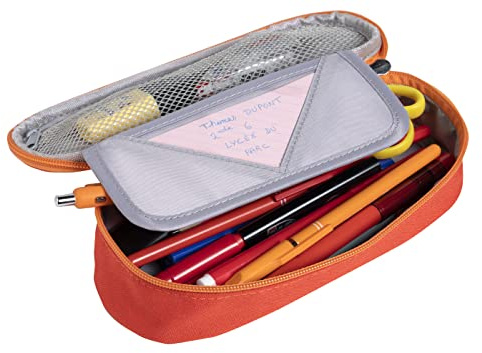 Exacompta - Ref. 52830E - kartong med 6 kompakta pennfack - tillverkad av certifierad återvunnen polyester - utformad för att enkelt hitta de nödvändiga sakerna - orange, turkosa färger