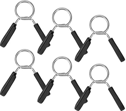 kosingna 6pcs Barbell Clips Dumbbell Spring Clamps Weight Bar Locking Collars for Weightlifting Work Out Strength Training