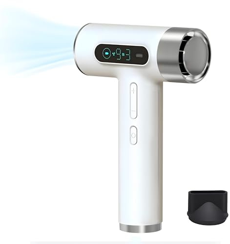 Secador de pelo, 300 W para secado rápido, recargable por USB, secador de pelo inalámbrico con 9 velocidades de viento, 3 temperaturas ajustables, secador de pelo para dormitorio, viajes al aire libre