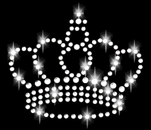 Krona 6 x 5 cm strass strykbild 2 snabbfix-applikation