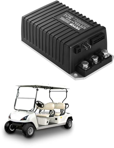VEVOR Regolatore di velocità del Motore CC Sostitutivo per Carrelli da Golf Club Car EZGO Txt, IP65, Alloggiamento in Lega di Alluminio e ABS, Compatibile con i Modelli 1206HB-5201 48V 250A